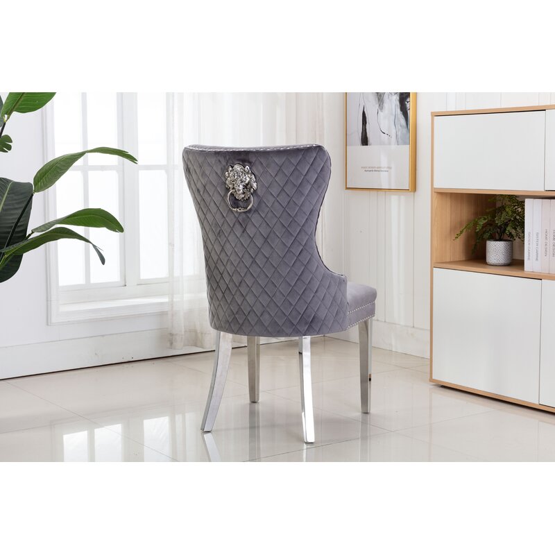 Rosdorf Park Berendt Tufted Velvet Wing Back Side Chair & Reviews | Wayfair